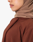 Hazelnut Front Neck Tie Abaya