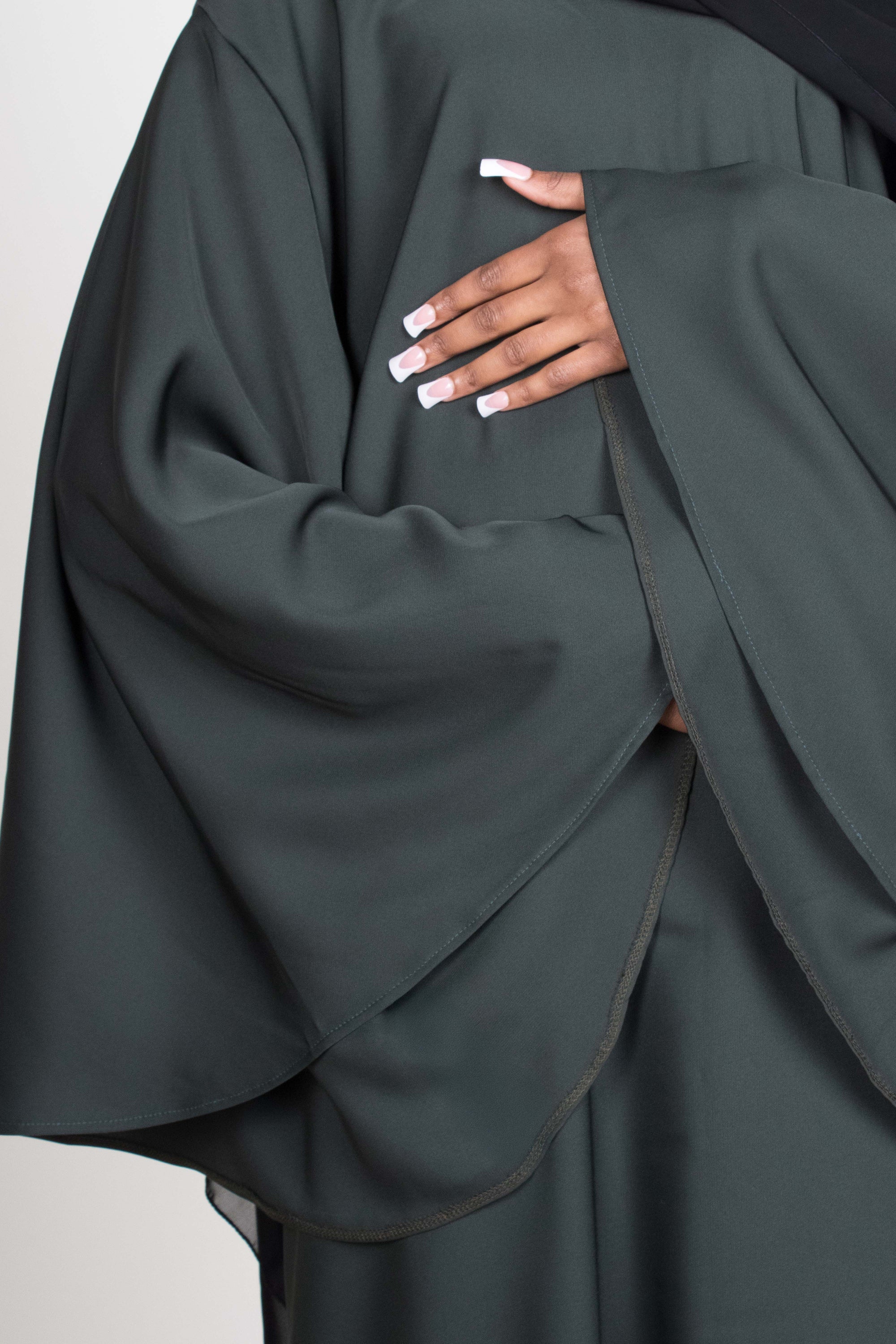 Moss Green Umbrella Sleeve Abaya