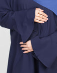 Navy Tulip Sleeve Abaya