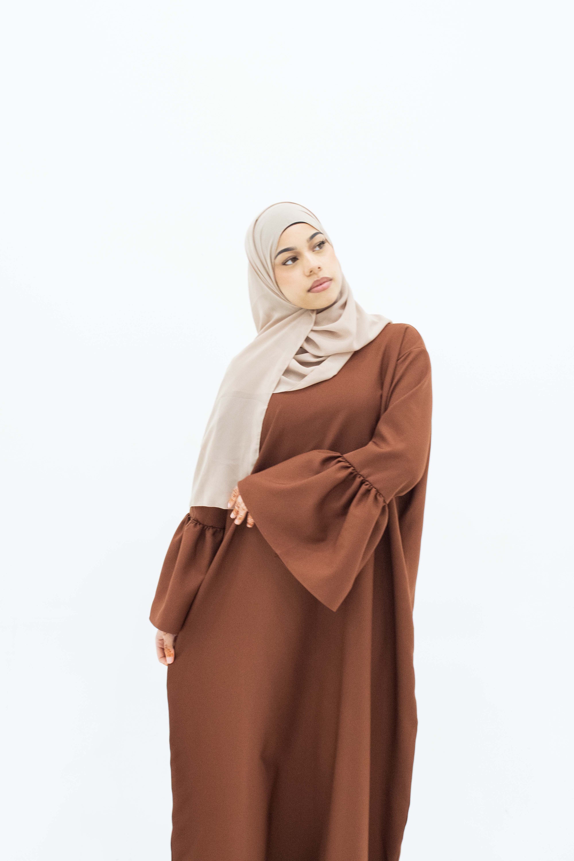 Hazelnut Bell Sleeve Abaya