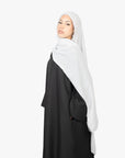 Black with White Striped Kimono Abaya