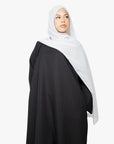 Black with White Striped Kimono Abaya