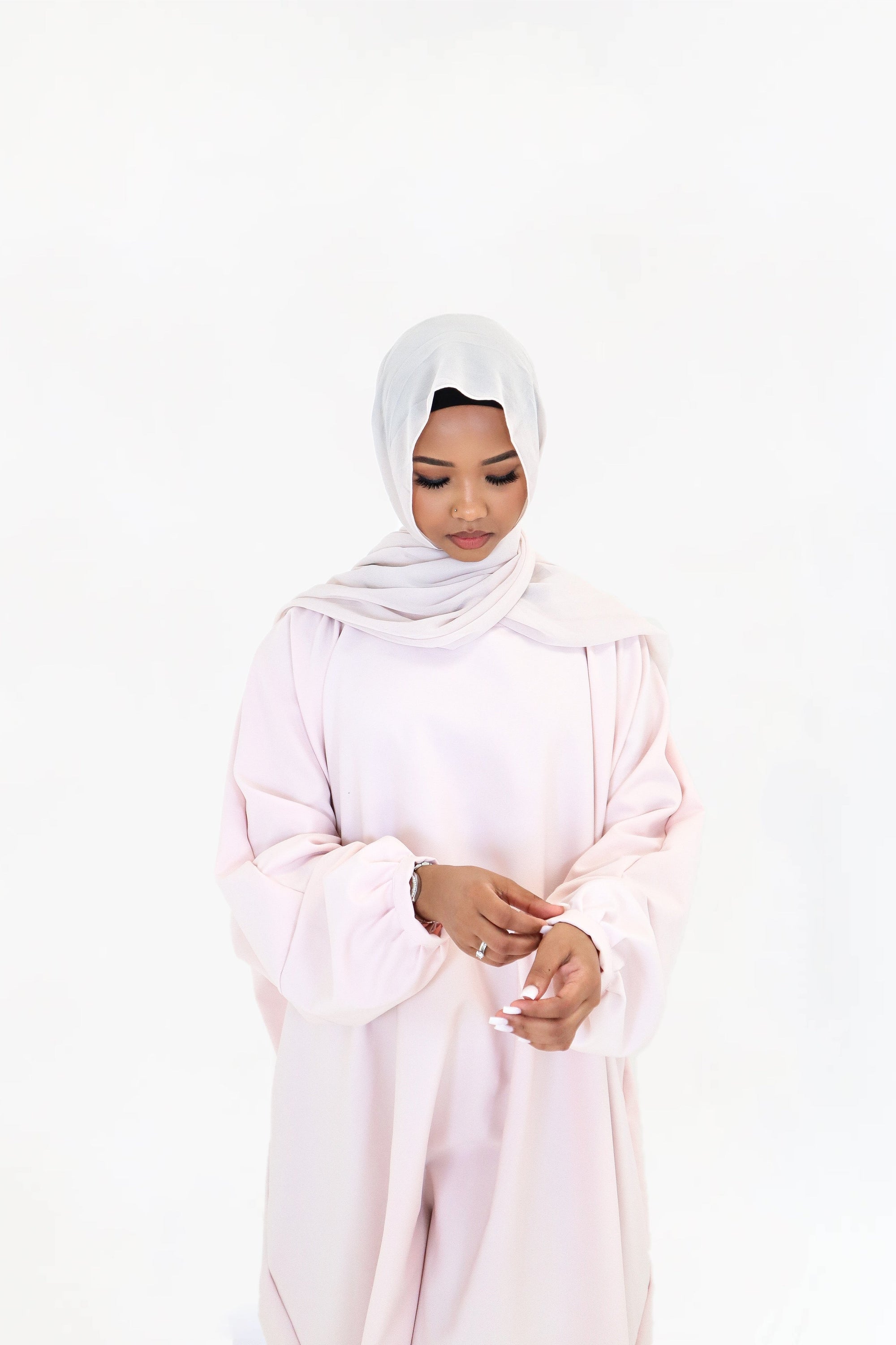 Baby Pink Batwing Abaya