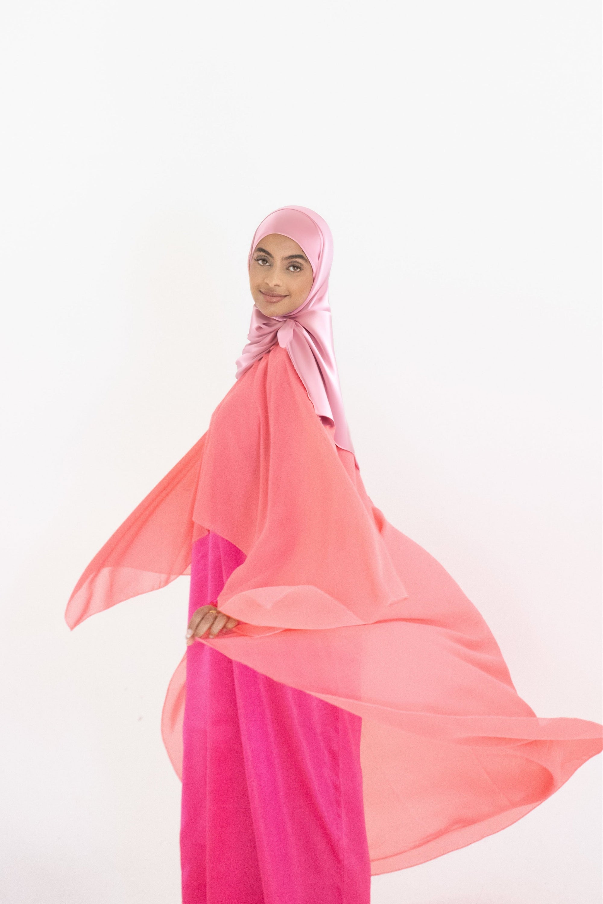 Pink Cape 2-Piece Abaya