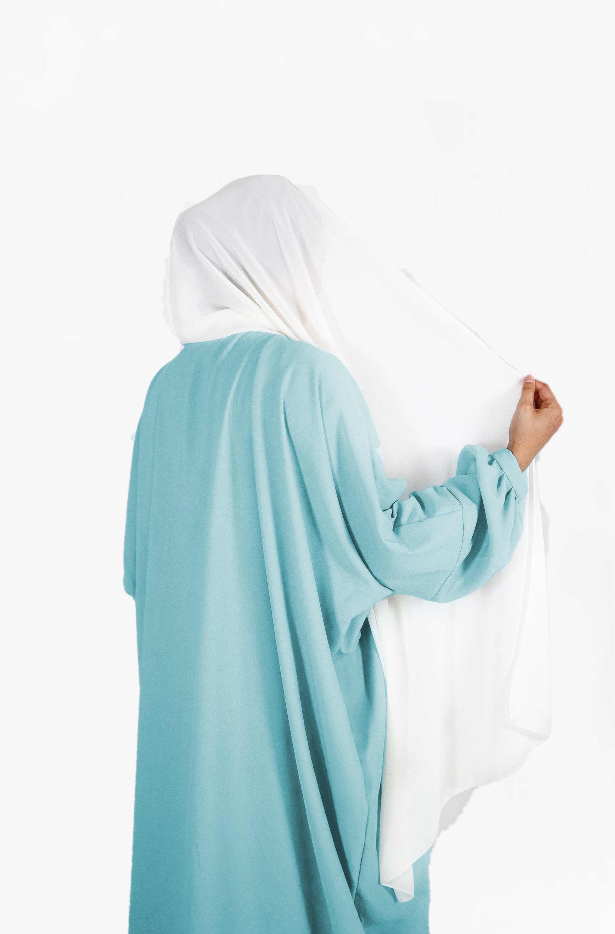 Crystal Blue Batwing Abaya