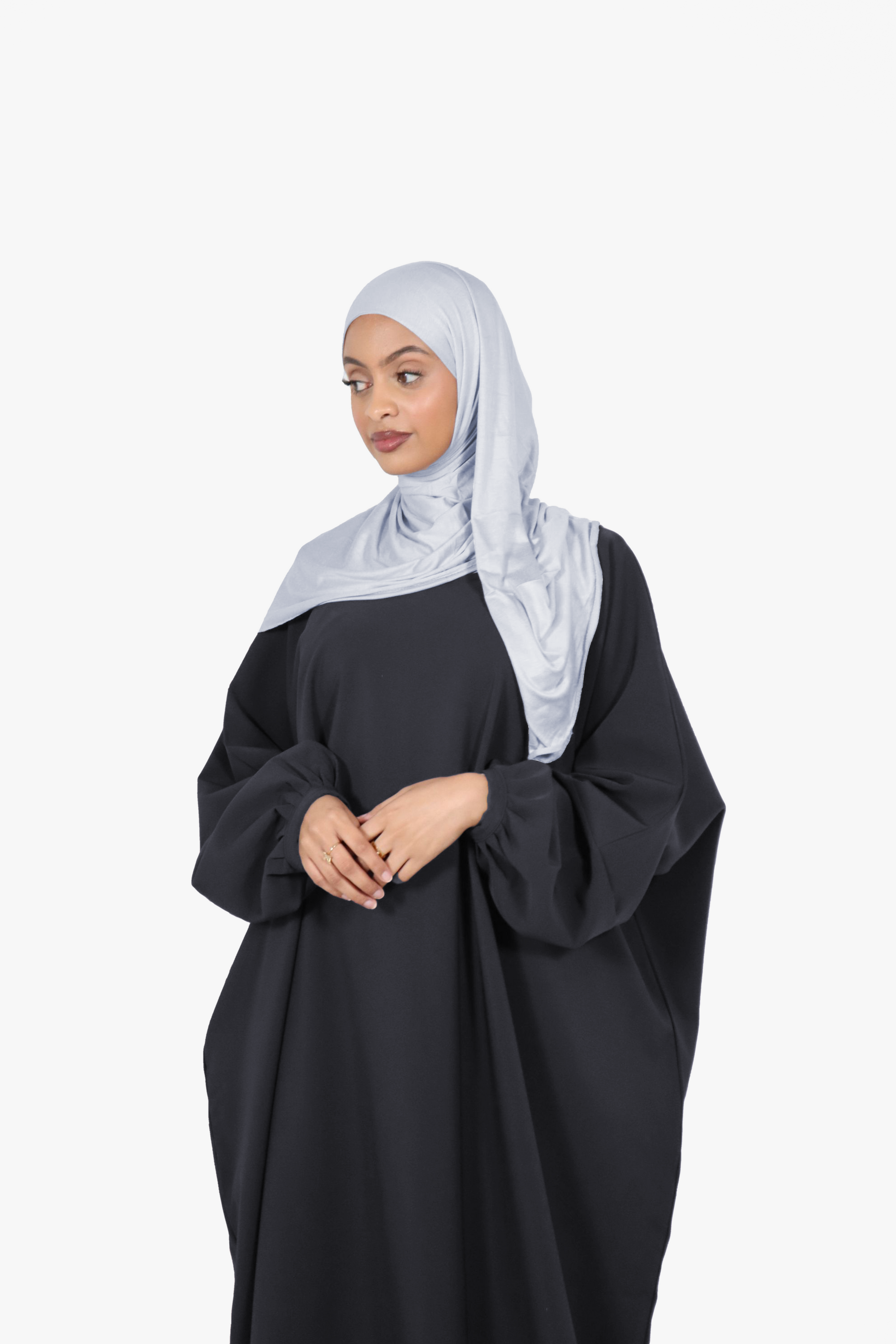 Shadow Grey Batwing Abaya