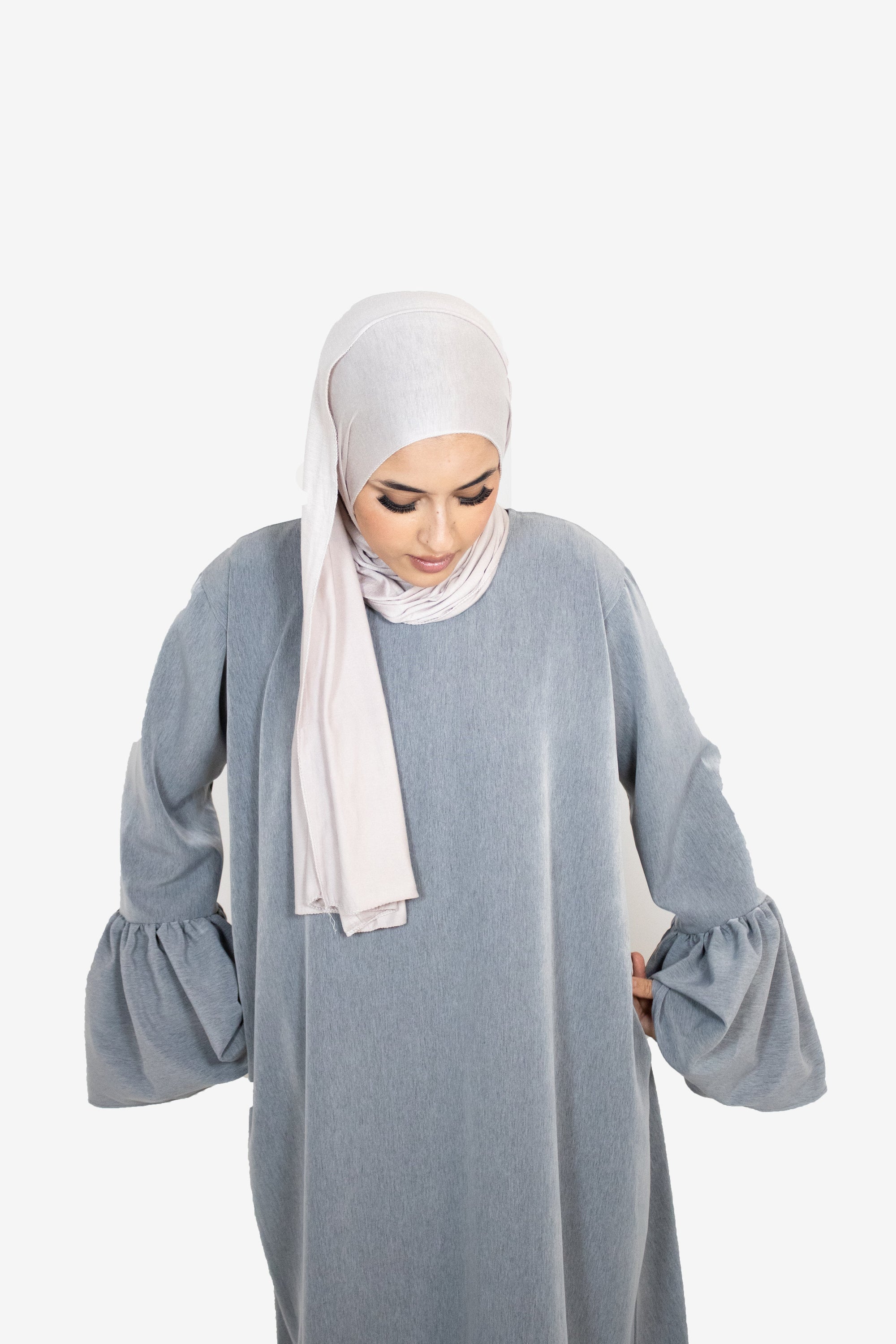 Limited Edition Grey Bell Sleeve Abaya