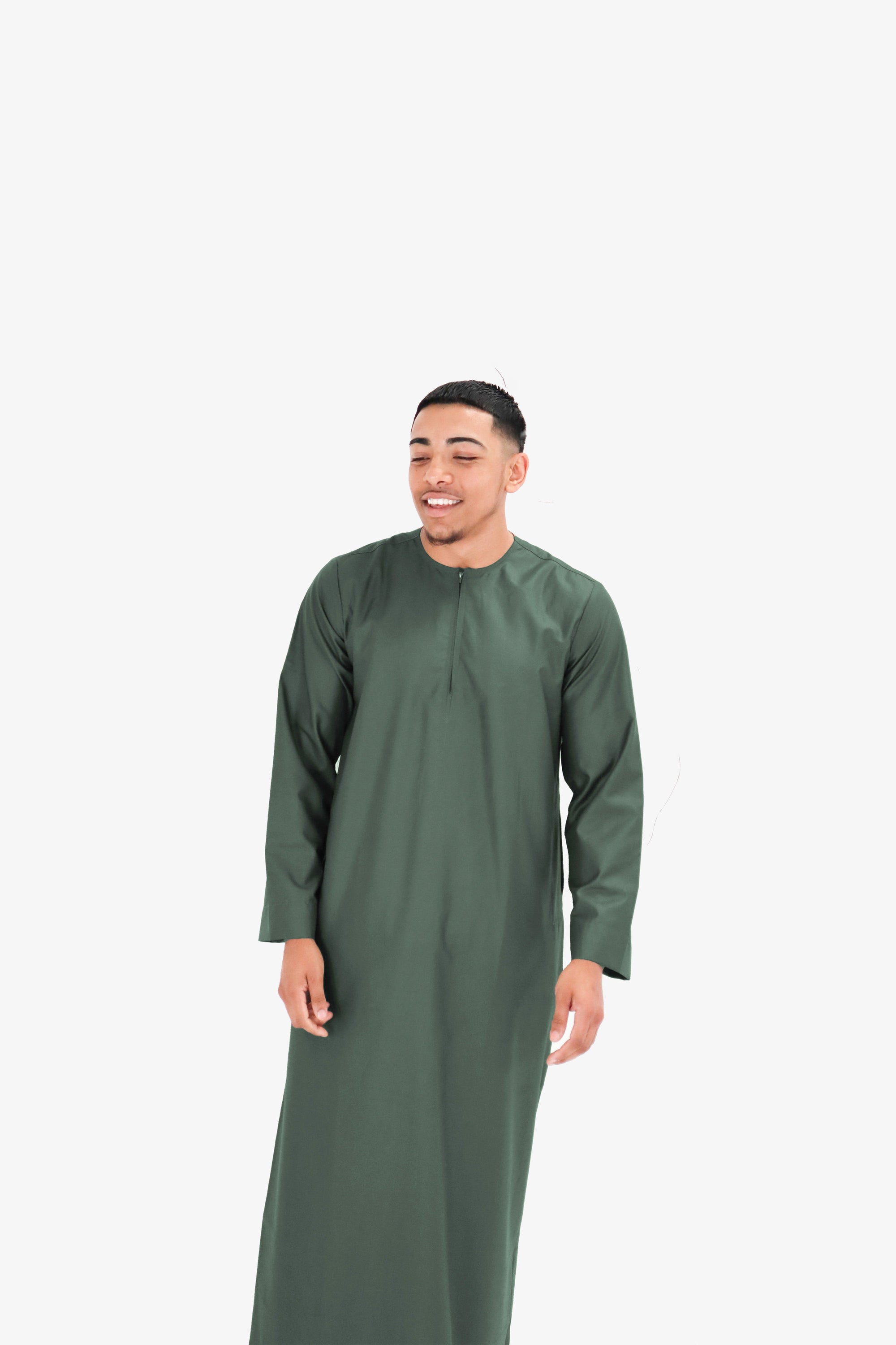 Emerald Green Emirati Zip Thobe