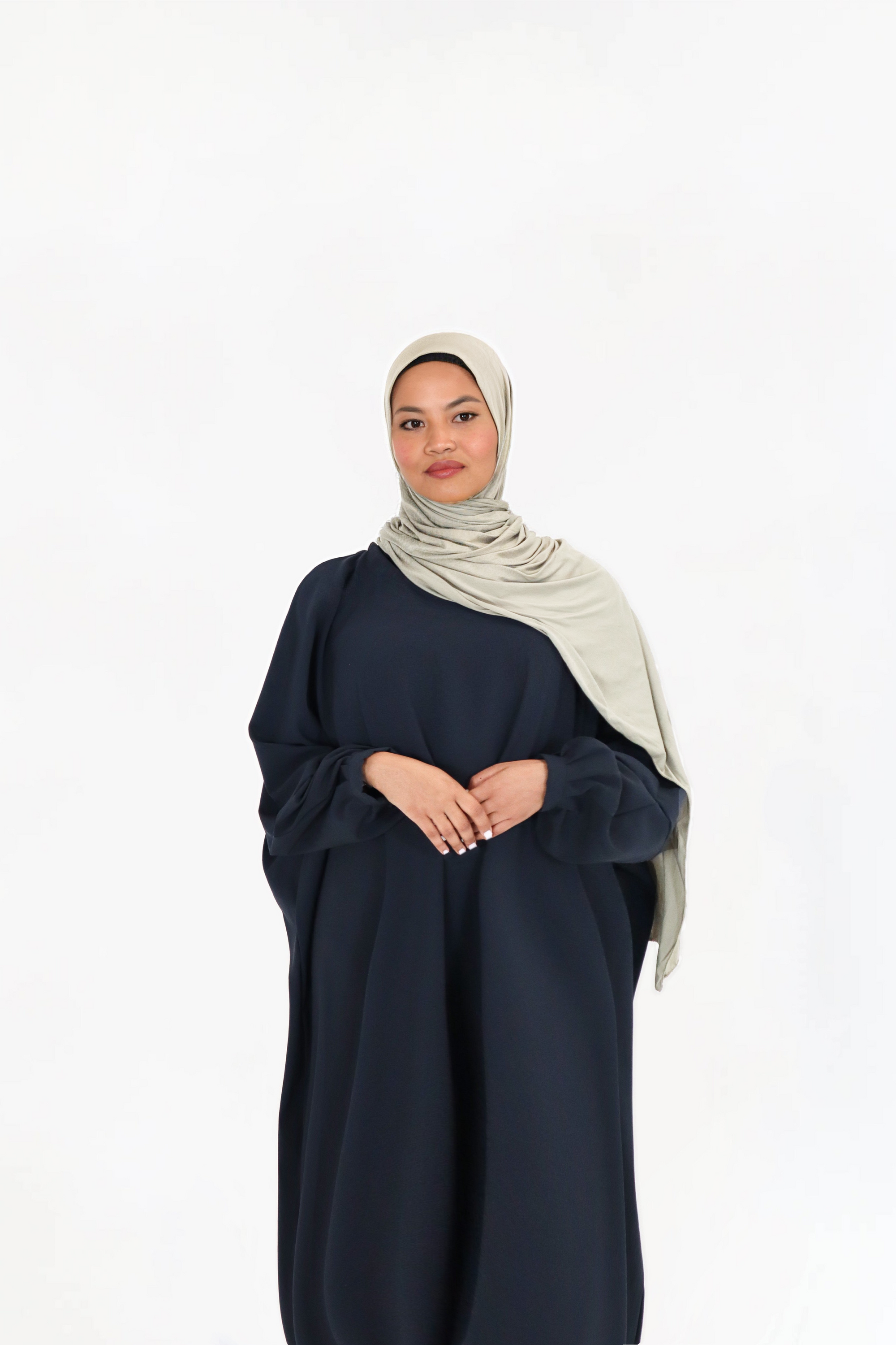 Navy Plus Size Batwing Abaya